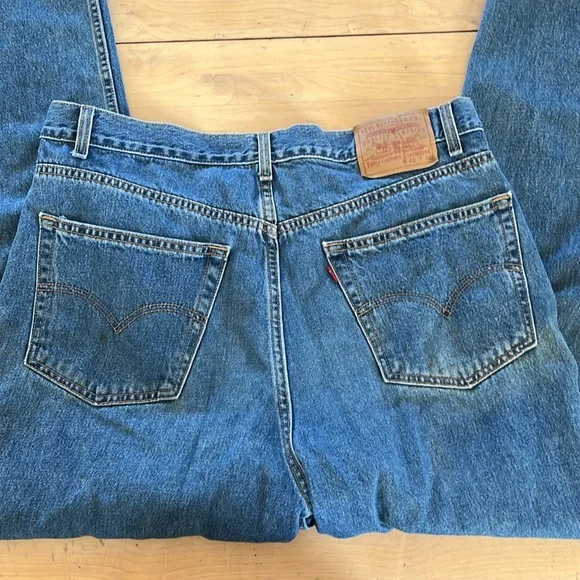Vintage 90s Y2K Levi’s Regular Straight Leg Jeans 40x30 - Picture 3 of 11